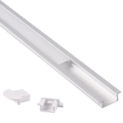 Profilo incasso alluminio satinato 1m Polux 316035