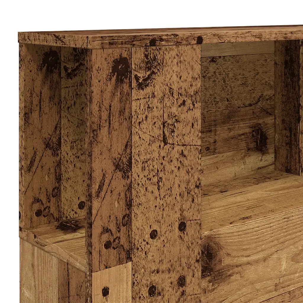 Testiera con Contenitore-Testiera con Ripiani Legno 160x18,5x103,5 cm in Truciolato