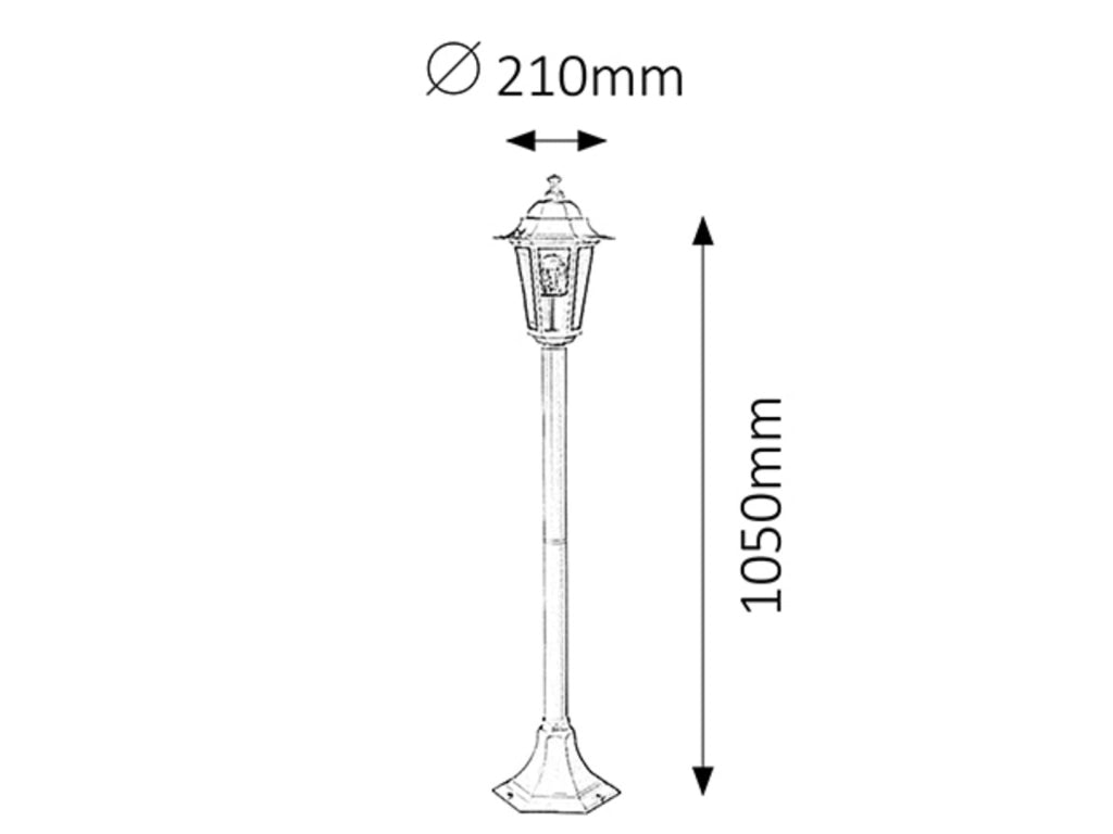 Lampada da giardino a paletto Velence bianca E27 Rabalux