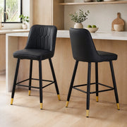 SGABELLI ALTI Set da 2 pezzi 100 cm PU nero e metallo