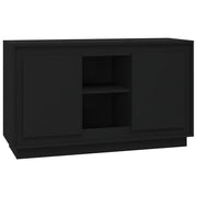 Credenza | Madia | Buffet da pranzo | Armadio da pranzo Nera 102x35x60 cm in Legno Multistrato