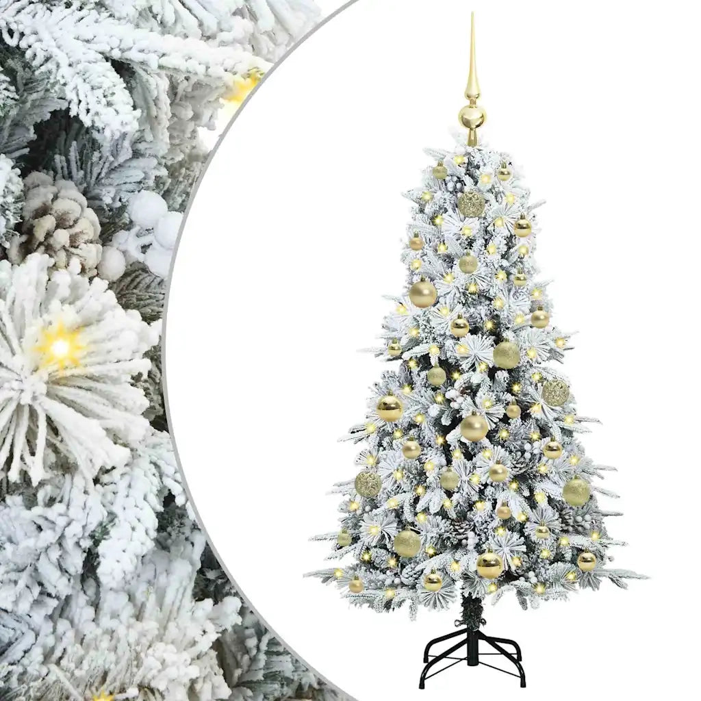 Albero di Natale | Decorazioni natalizie Artificiale con Rami Pieghevoli Bianco 120 cm
