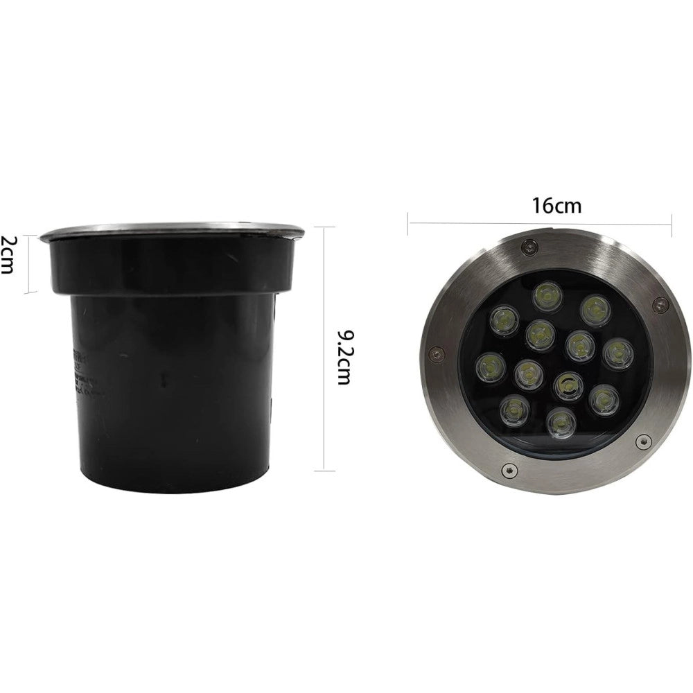 Trade Shop - Faretto Led Segnapassi Watt Giardino Ip65 Calpestabile Per Esterno Impermeabile - -bianco Freddo-12 Watt
