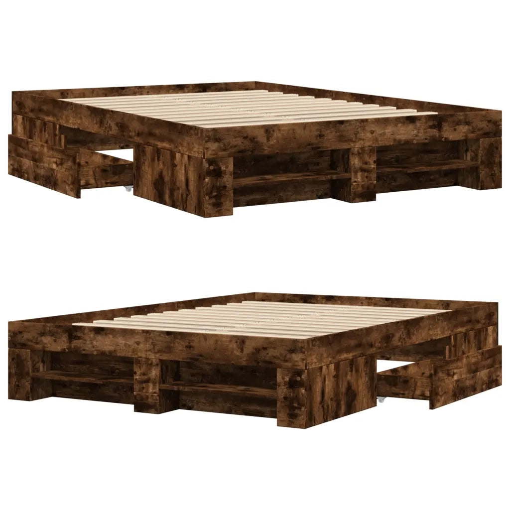 Giroletto senza Materasso Rovere Fumo 120x190 cm in Truciolato 3295517