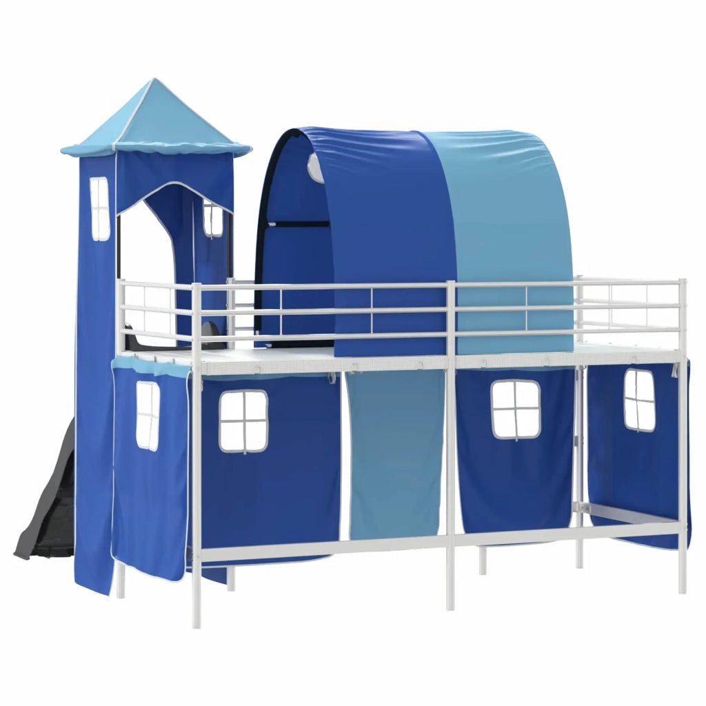 Struttura del letto loft per bambini Bianco e Blu 75 x 190 cm 42020899