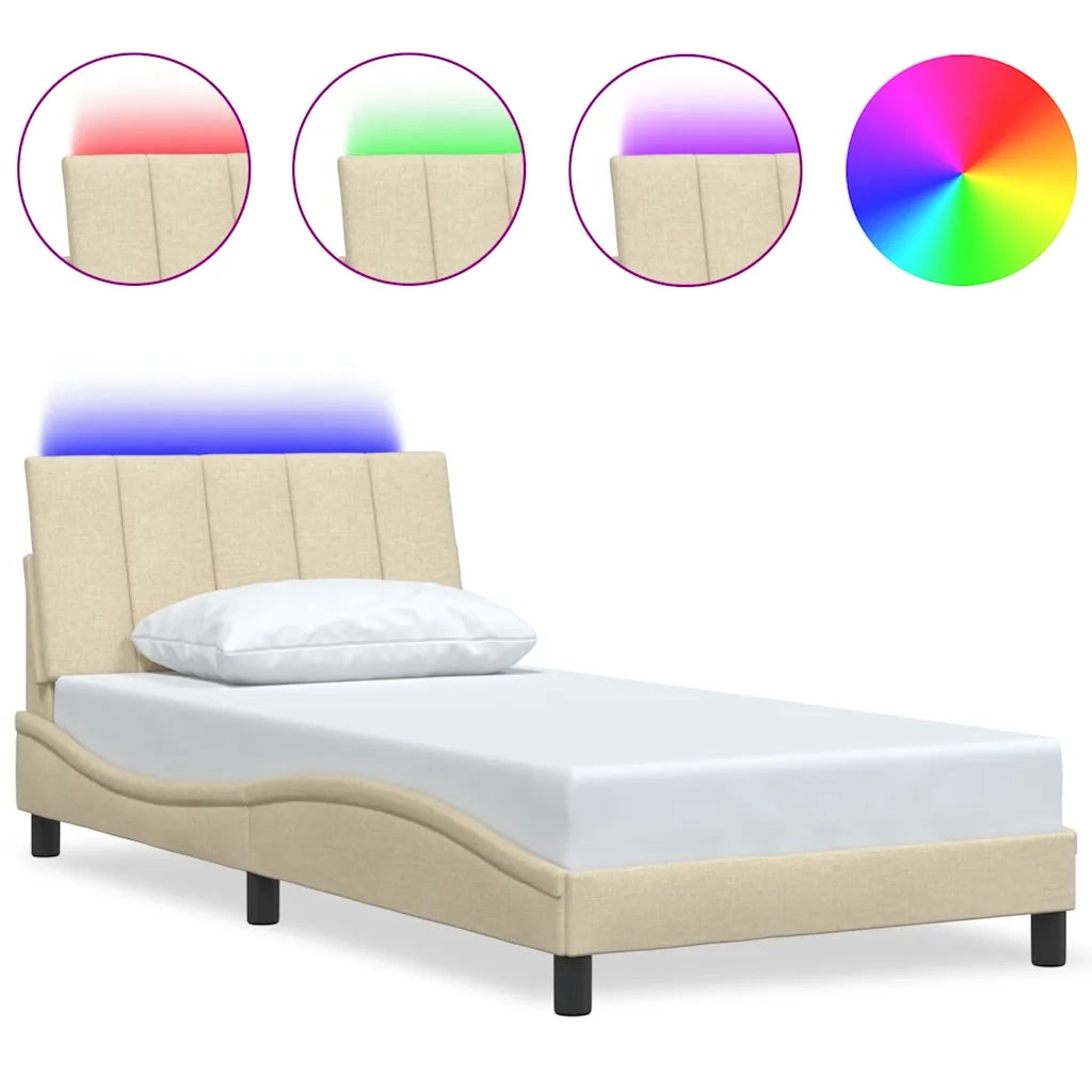 Giroletto senza Materasso Hanko Crema 100x200 cm in Tessuto
