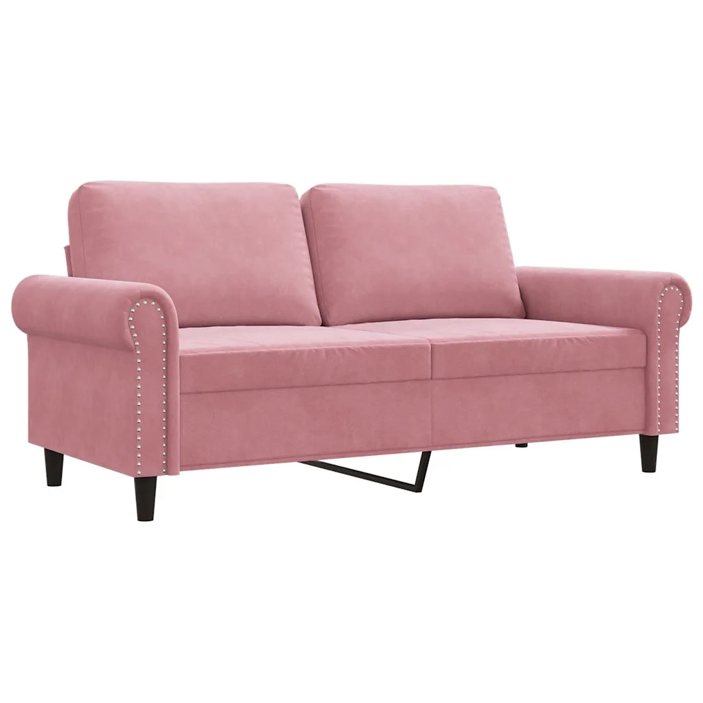 Divano a 2 Posti-Sofa 2 Posti Rosa 140 cm in Velluto 230928