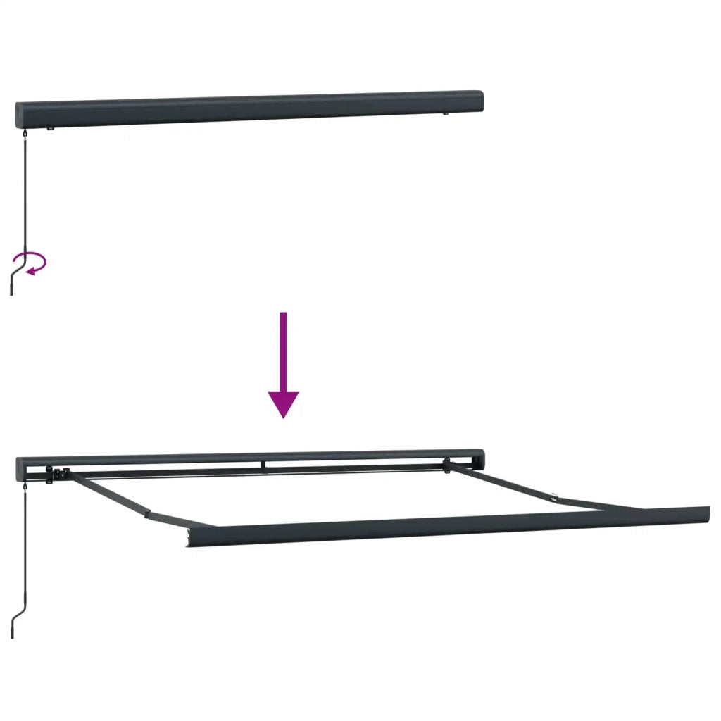 Tenda retrattile Tortora 500 × 300 cm Tela e Alluminio 3426383