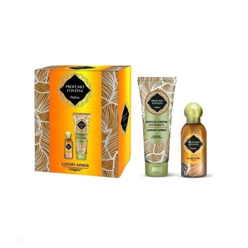 MALIZIA CONFEZIONE REGALO PROFUMO LUXURY AMBER GOLD + DOCCIA CREMA AVVOLGENTE