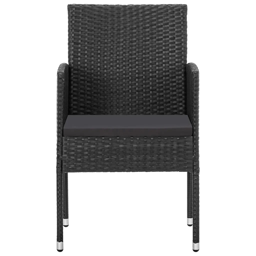 Set da Pranzo da Giardino 5 pz Nero 3099632