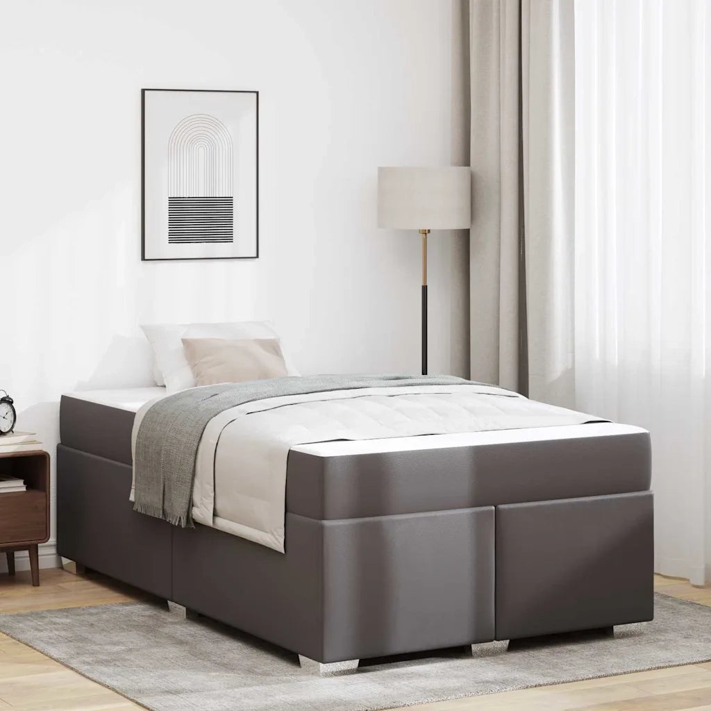 Struttura del letto con materasso Grigio 120 x 190 cm Tessuto 3399232