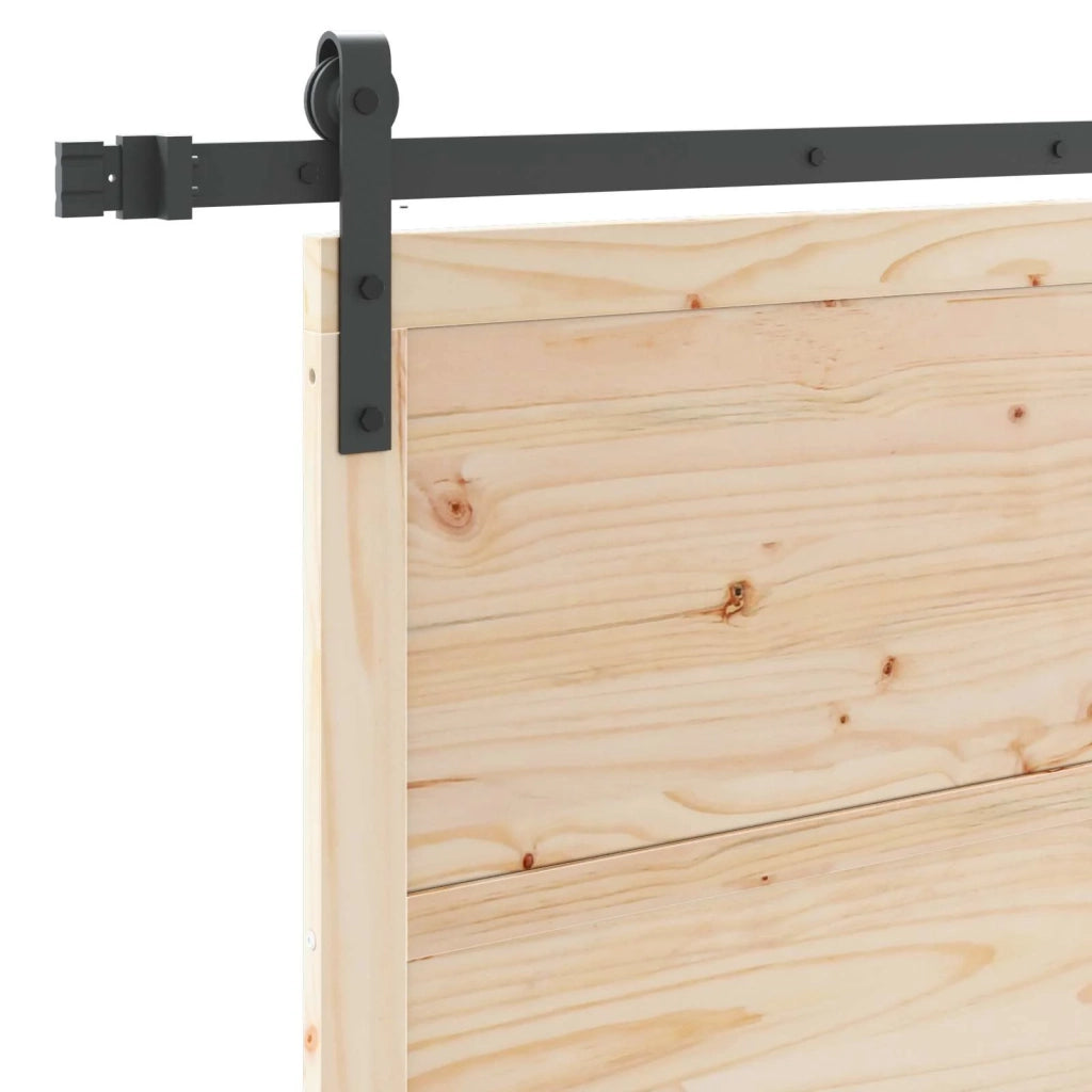 Porta scorrevole Naturale 90 x 208 cm Legno Massello di Pino 3445636