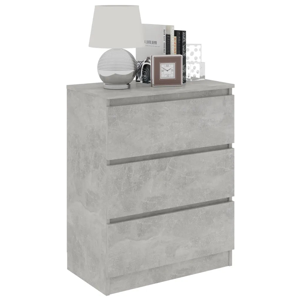 Credenza | Madia | Buffet da pranzo | Armadio da pranzo Grigio Cemento 60x35x76 cm in Legno Multistrato