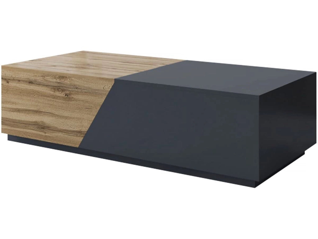 Tavolino con cassapanca 124x60x42cm MDF grigio da esterno Habitat et Jardin