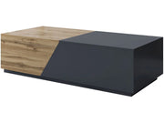 Tavolino con cassapanca 124x60x42cm MDF grigio da esterno Habitat et Jardin