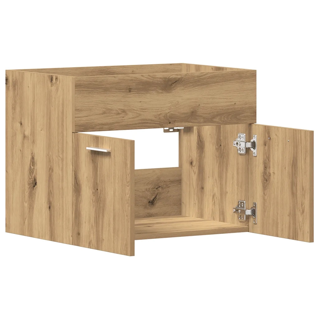 Mobile Lavabo Bagno-Armadietto da bagno Rovere Artigianale 60x38,5x46 cm Truciolato