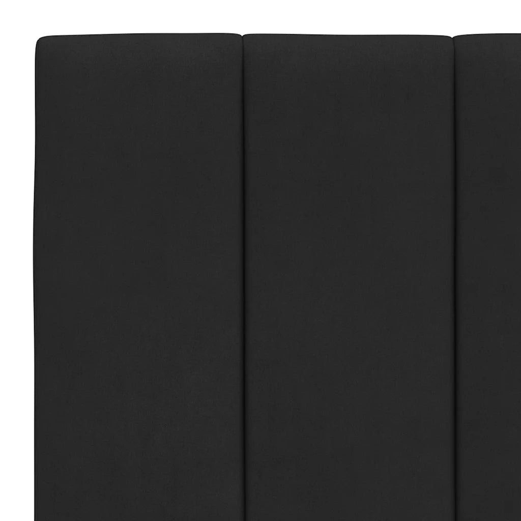 Letto matrimoniale | Letto per adulti | Giroletto senza Materasso Hanko Nero 180x200 cm in Velluto
