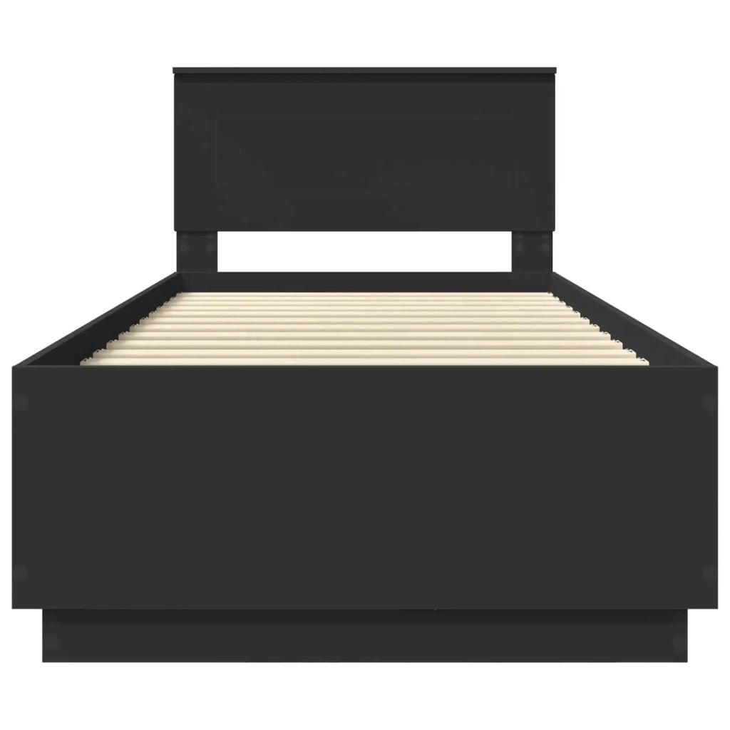 Struttura del letto Nero 90 x 200 cm Legno ingegnerizzato 3408209