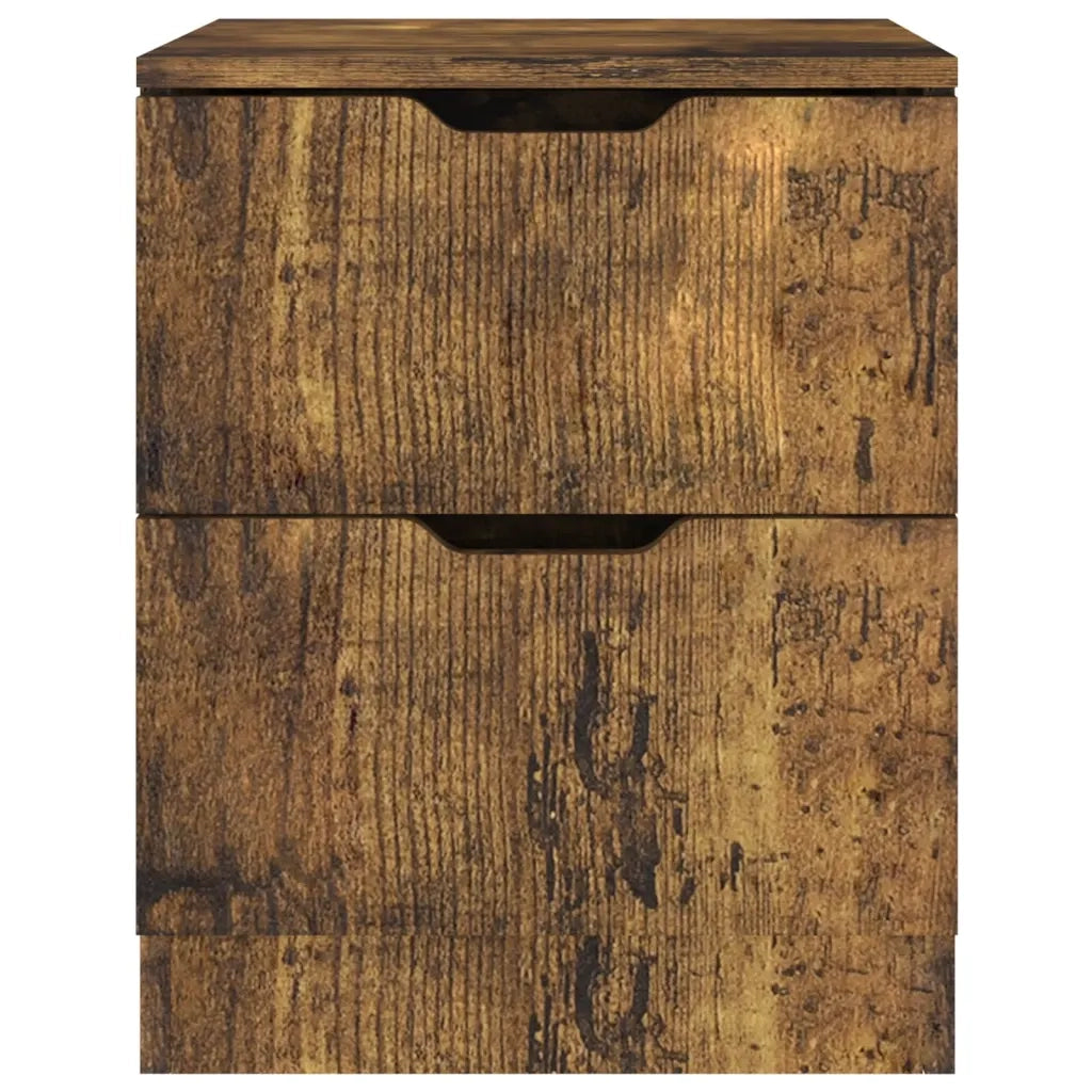Comodini 2 pz Rovere Fumo 40x40x50 cm in Legno Multistrato 326740