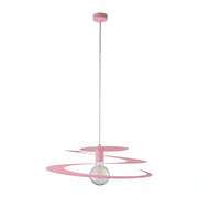 Sospensione Spring 1 Luce Rosa Altezza Regolabile Luceart Design