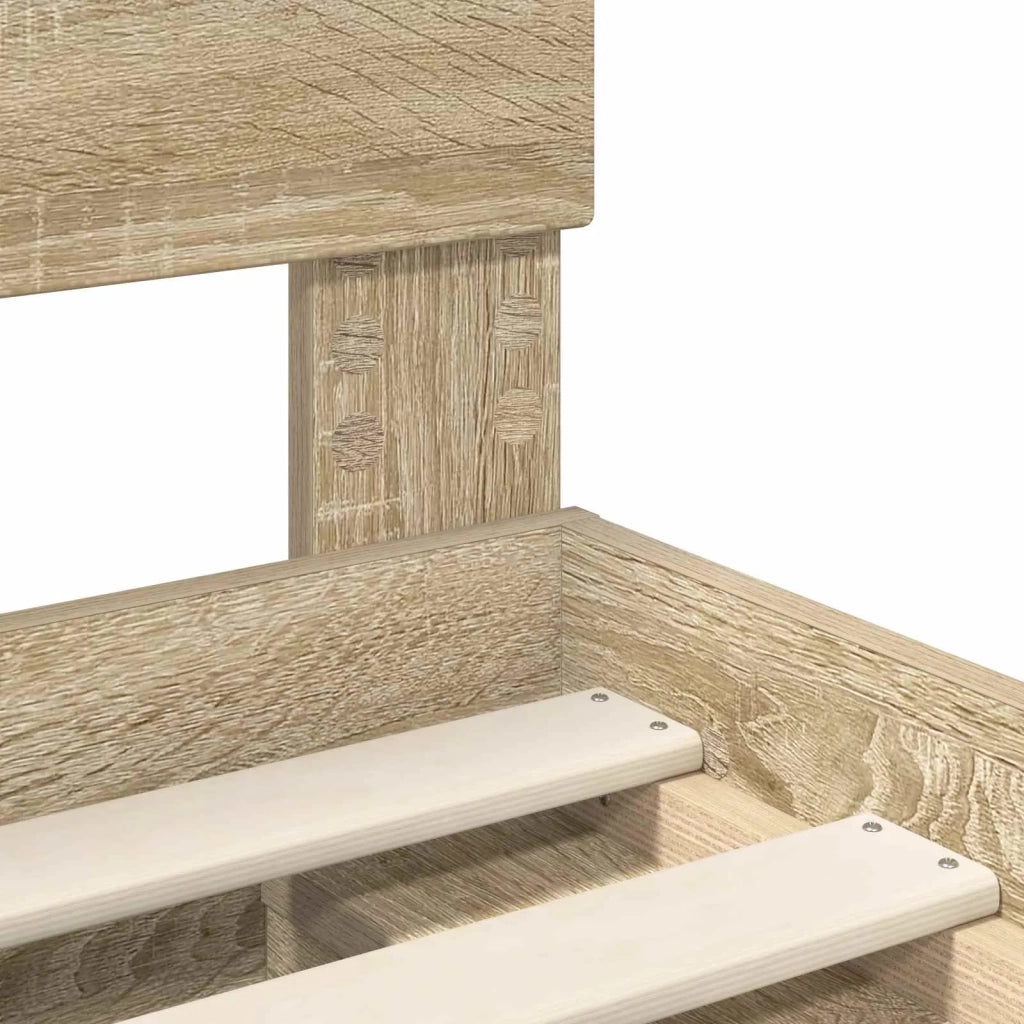 Struttura del letto-Giroletto Rovere Sonoma 75 x 190 cm Pino massello 700897