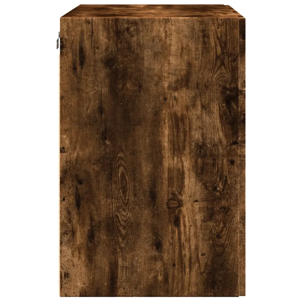 Armadietto a Muro | Mobile a Parete Rovere Fumo 80x42,5x64 cm in Legno Multistrato