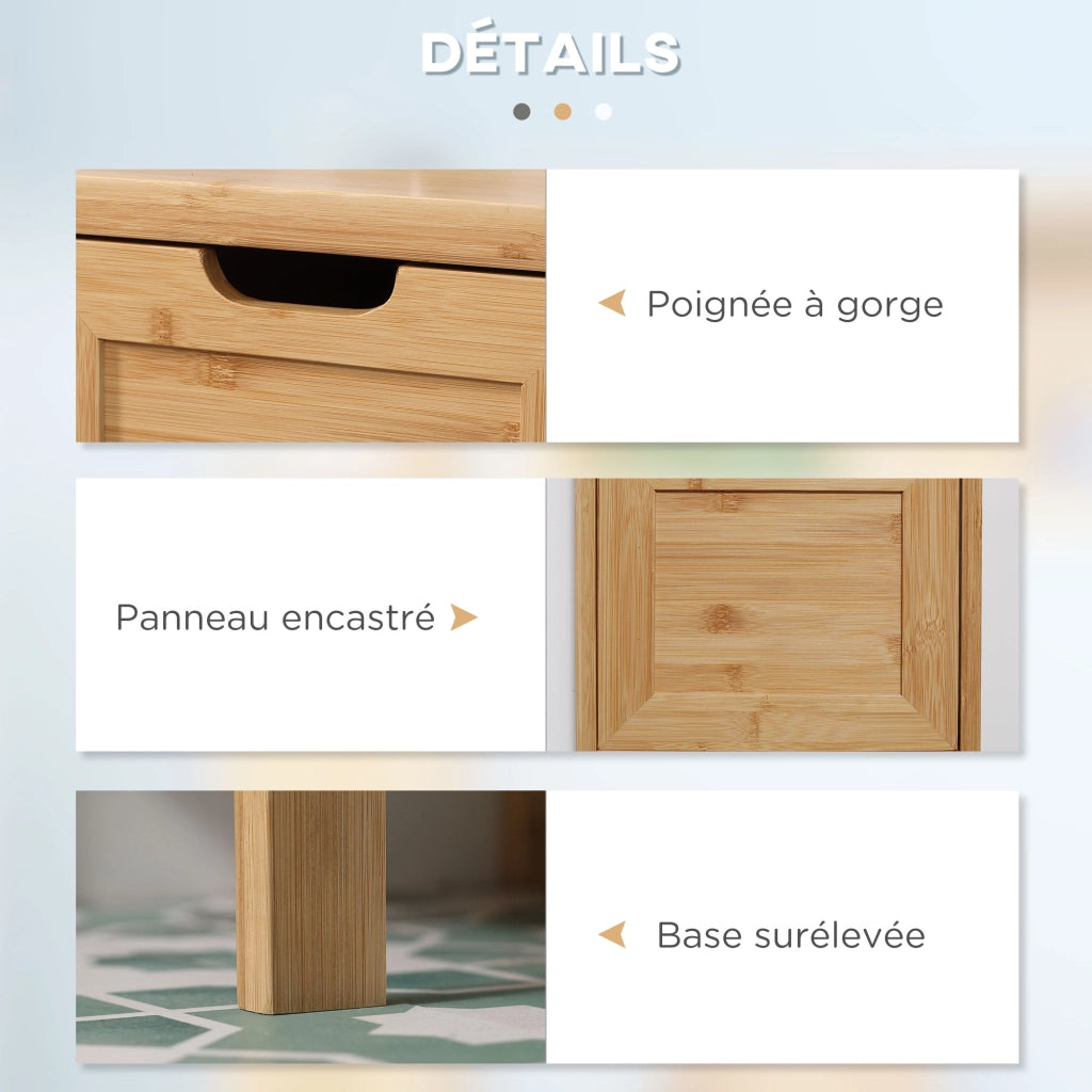 Mobile colonna per bagno con 2 cassetti e ripiano ¨C Minimal ¨C 30x30x90 cm