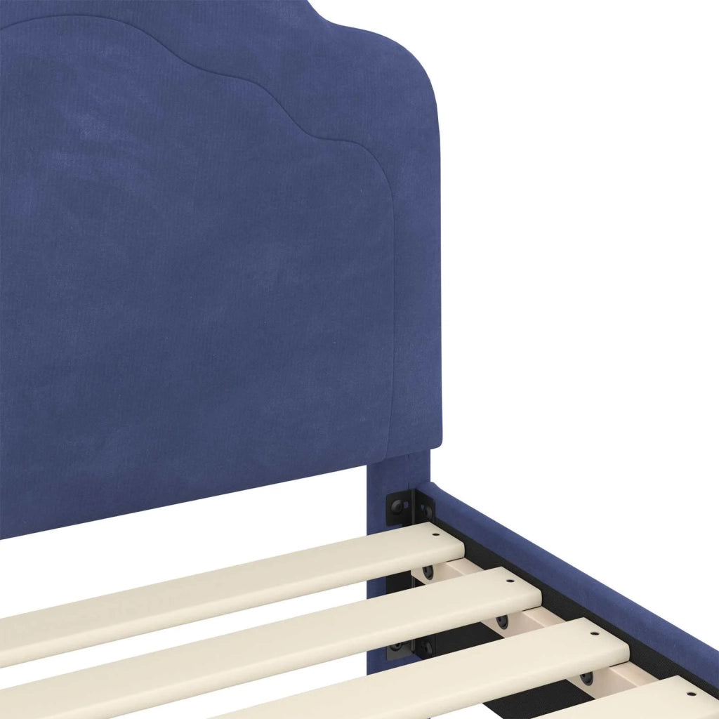 Letto singolo | Letto per adulti | Struttura letto per bambini con testata Blu Polizia 70 x 140 cm