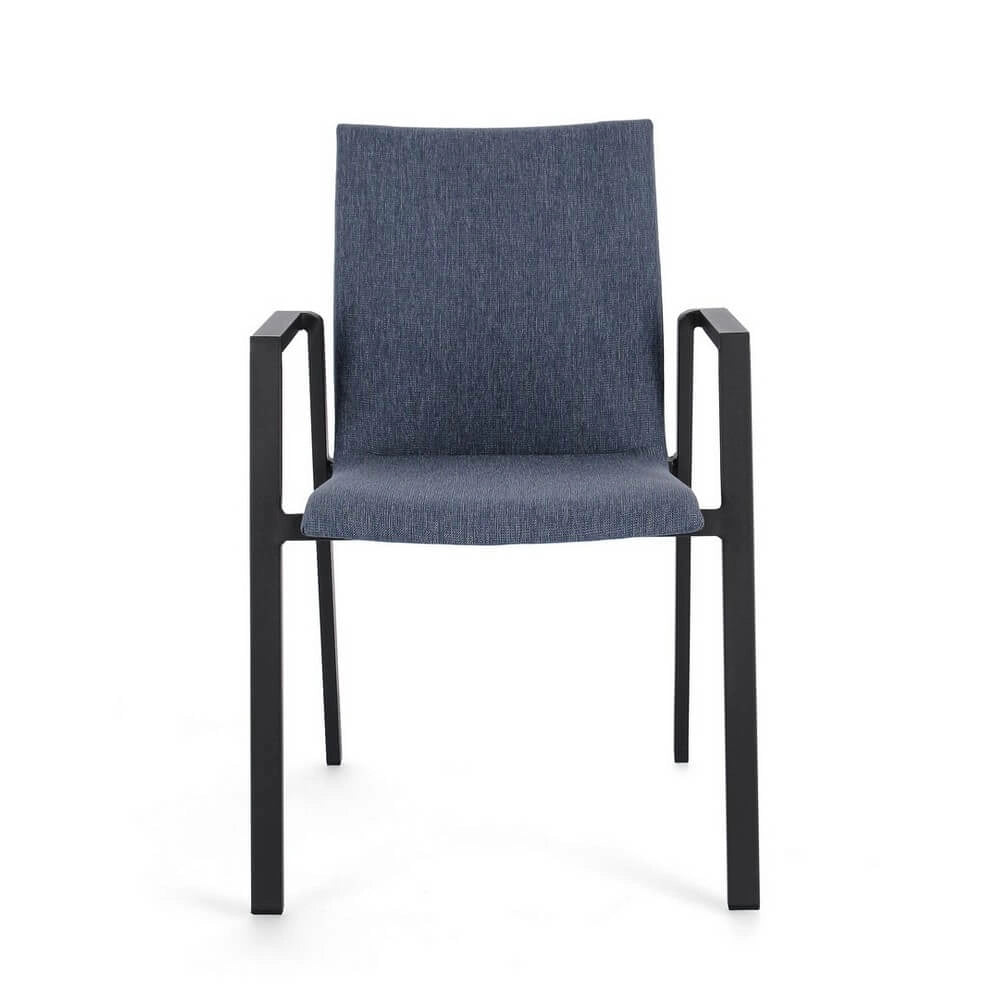 Set di 4 Sedia da Esterno con Braccioli in Alluminio e Tessuto - CLASSICAL