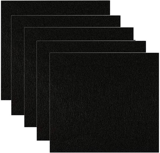 Filtro di sostituzione per filtro attivo - Filtro a carbonatto attivo - Filtro per la cassetta del gatto - Sistema di controllo degli odori - 16 x 16 cm - 5 pezzi - Filtro per il gatto del water