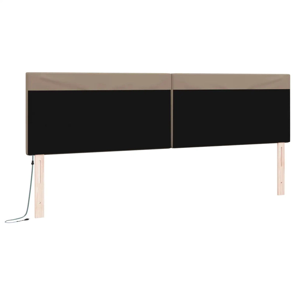Testiera | Testata LED Cappuccino 200 cm Pelle Sintetica