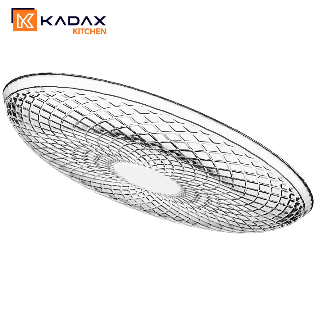 Piatto da dessert KADAX 17,5 cm per torte, piatto piatto in vetro, piccolo