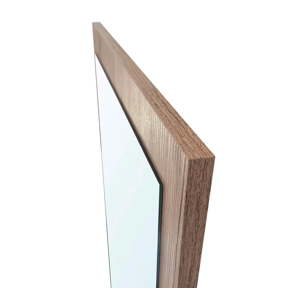 Specchiera Rettangolare 0663 con Cornice Rovere 105x60 cm. – Design Materico e Moderno