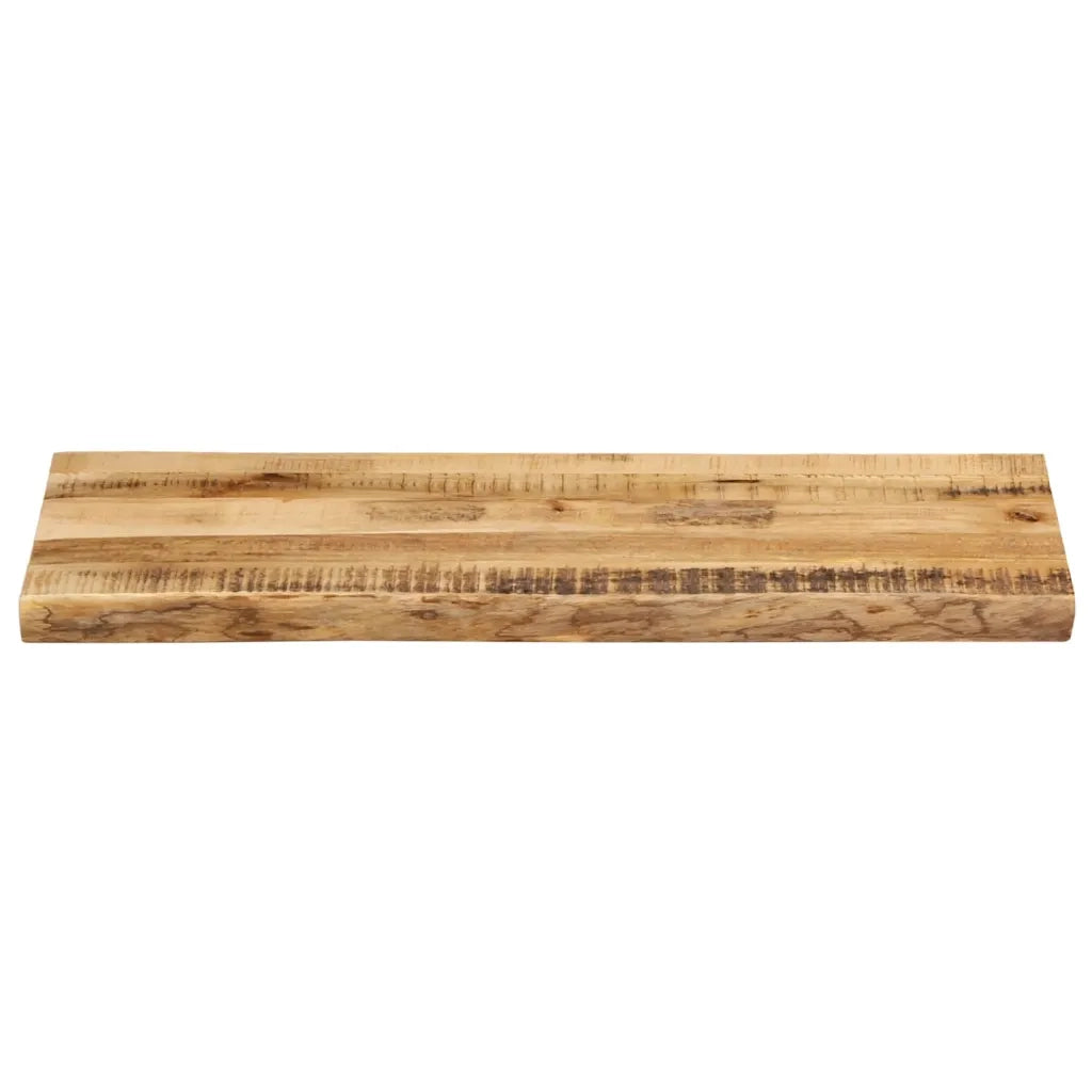 Piano Tavolo Bordi Vivi 100x40x2,5 cm Legno di Mango Grezzo 370660