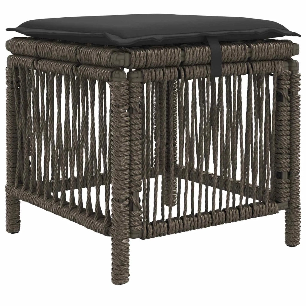 Set da Pranzo per Giardino 3 pz | Set Salotto da Giardino Grigio e Grigio Scuro