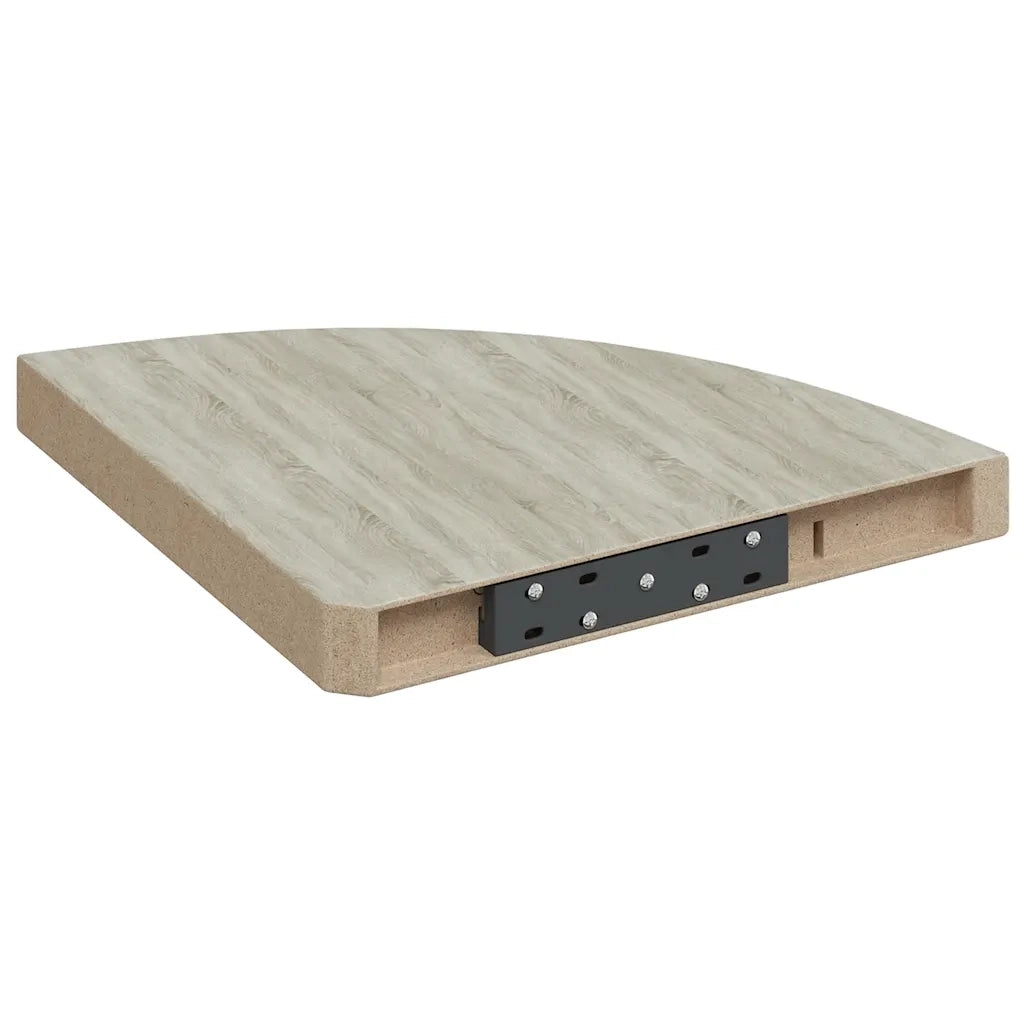 Mensola | Ripiano | Scaffale Angolare Rovere e Bianco 35x35x3,8 cm in MDF