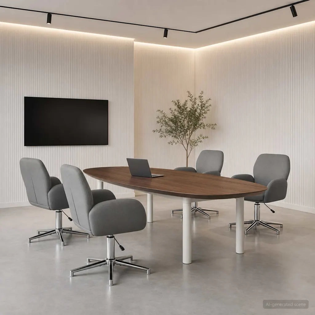 Sedie da scrivania girevoli 4 pz 54 x 58 x 90 cm Grigio Scuro 3428304