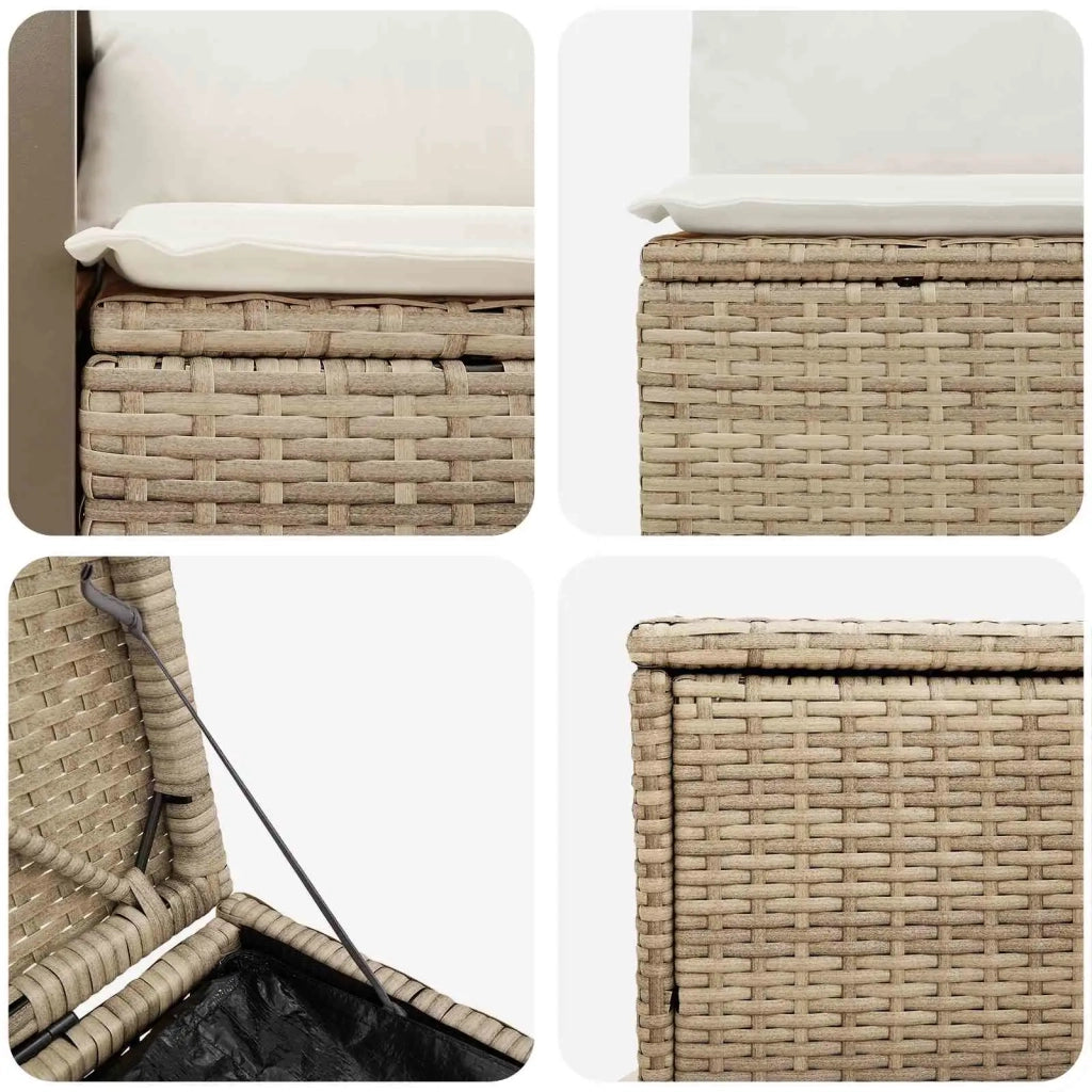 Set di divani 7 pz Beige e Bianco Crema 3448892