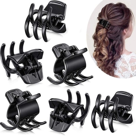 Accessori per capelli 12 pezzi - Clip per capelli medio grande - 1,3 pollici - Nero - Capelli stili - Spille per capelli