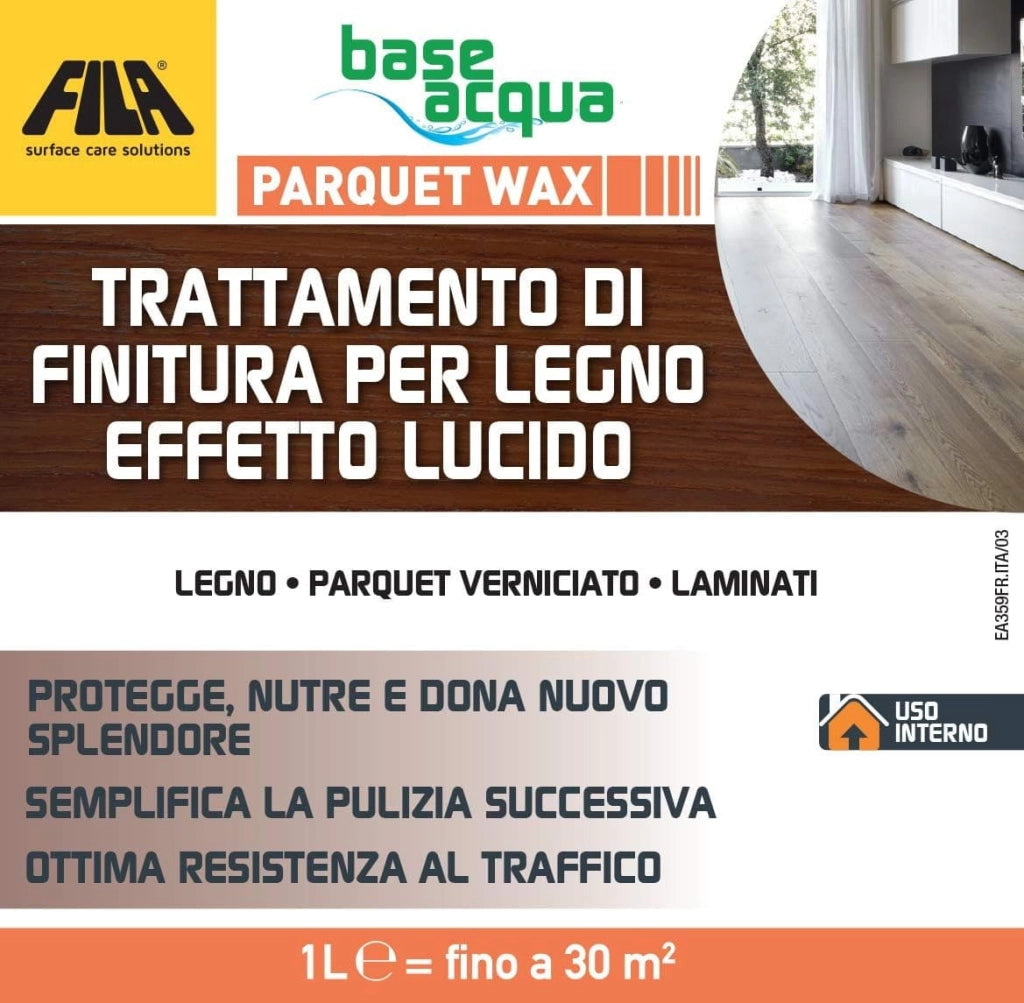 Fila Parquet Wax Lt.1 Trattamento Di Finitura Per Legno Effetto Lucido