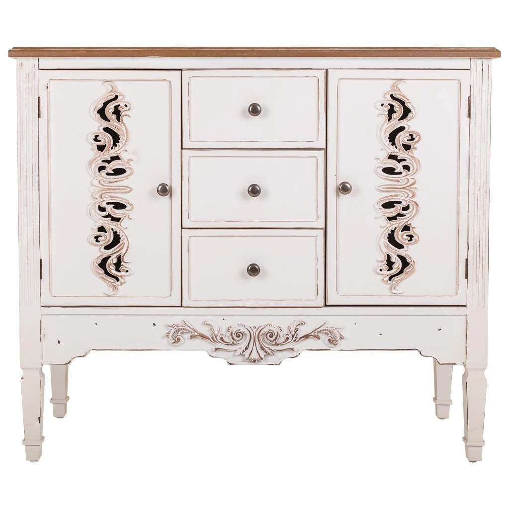 Credenza in legno bianco 100x40x86