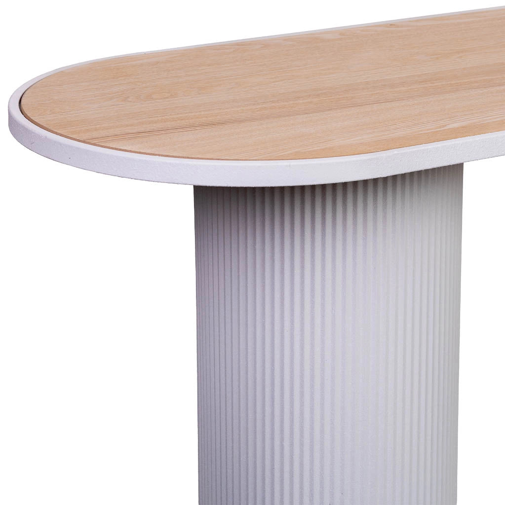 Mobile da ingresso in legno beige 150x45x75h cm