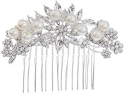 Accessorio per capelli elegante - Parel - Sieraad per la sposa - Argento - Copricapo per la sposa - Utilizzo duraturo - 8,5 x 6 cm