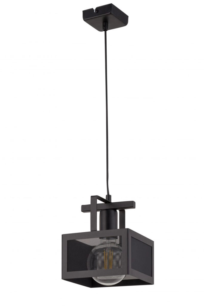 Lampada a sospensione industriale nera Albert E27 Sigma