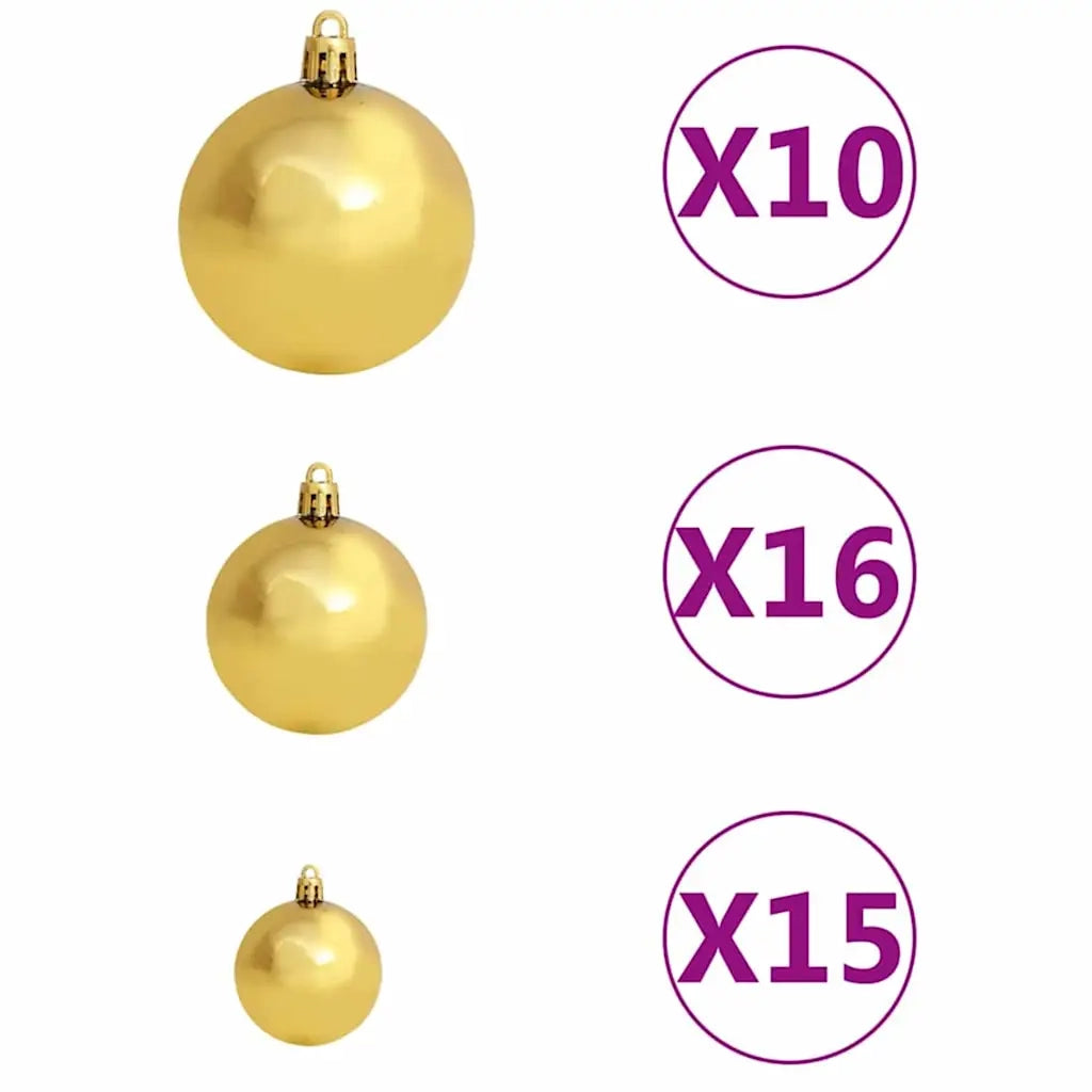 Albero di Natale artificiale pre-illuminato con set di palline 3396187