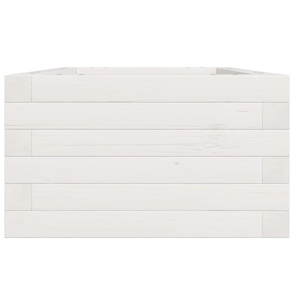Fioriera da Giardino Bianca 40x40x23 cm Legno Massello di Pino 847179