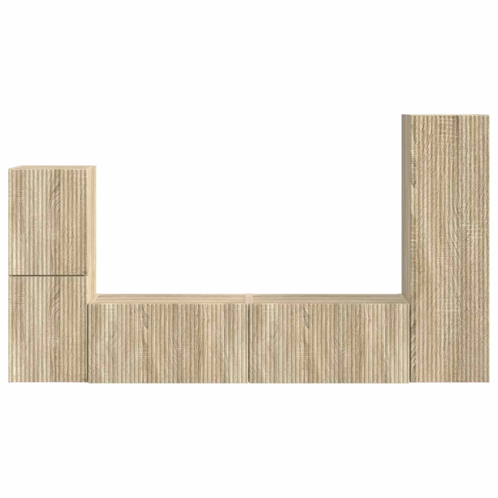 Set mobile TV 4 pcs Rovere Sonoma Legno multistrato 3409026