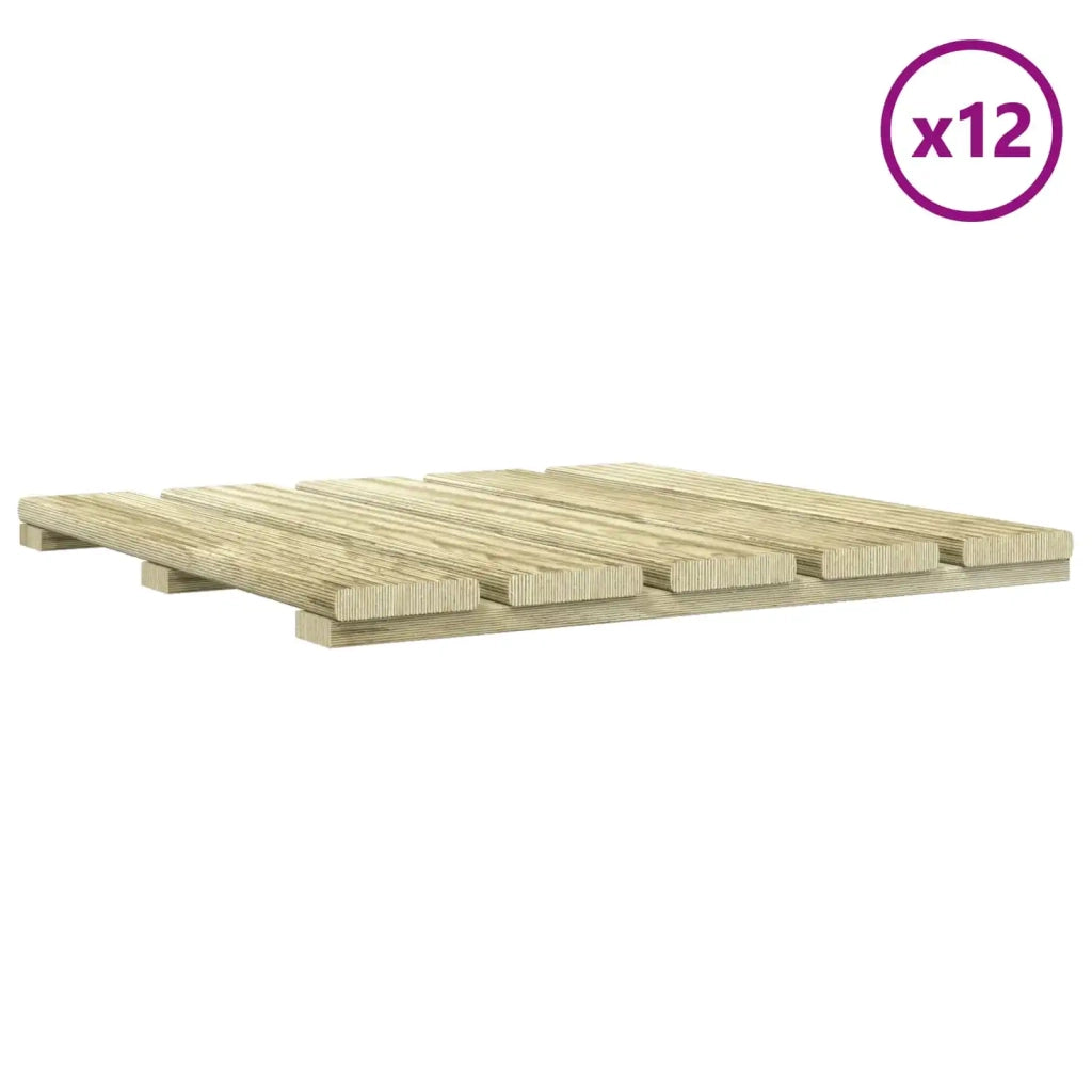 Piastrella per Decking 12 pcs Verde 50 x 50 cm 3444819