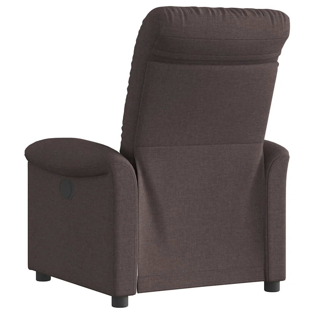 Poltrona Reclinabile Marrone Scuro in Tessuto 4015621