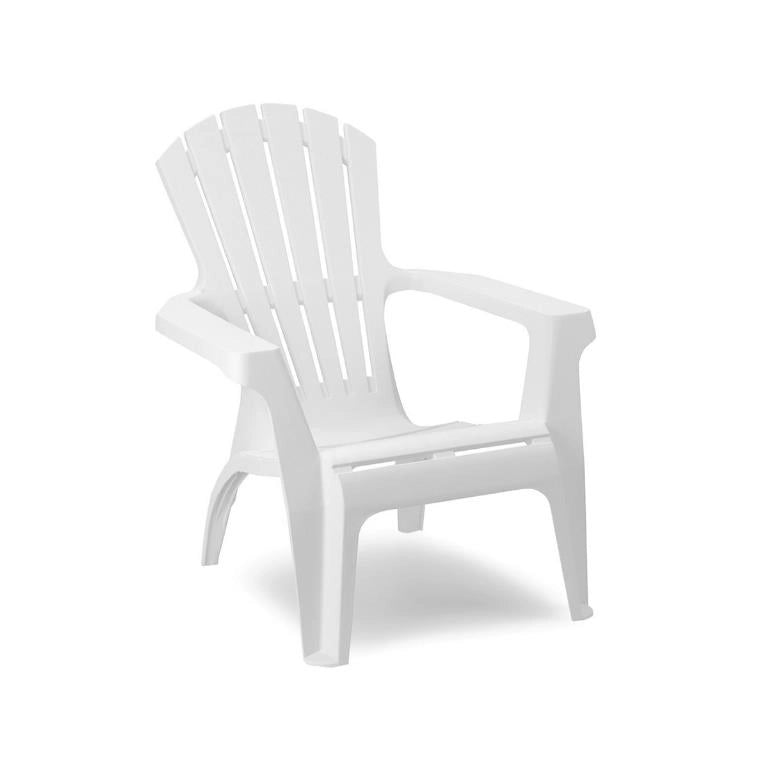 1 Pezzo Poltrona Sedia in Resina Adirondack Bianca 74 x 87 x 84 cm Pezzi: 8